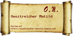 Oesztreicher Matild névjegykártya